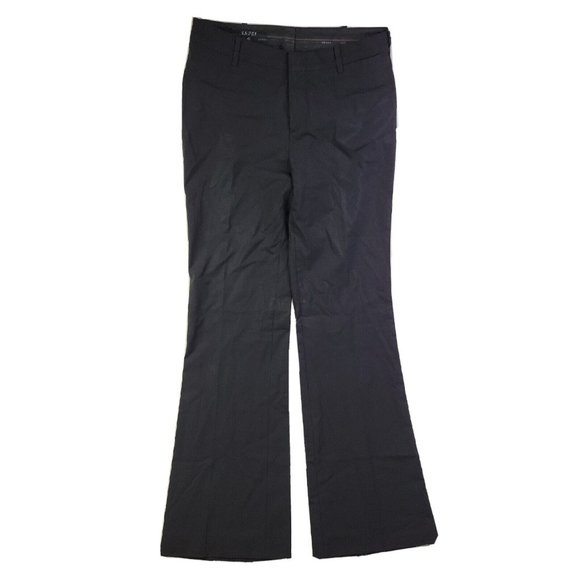 Gucci Women 40 (S/4) Black Chino Pants Flare Leg Stretch Back Pockets Italy Made